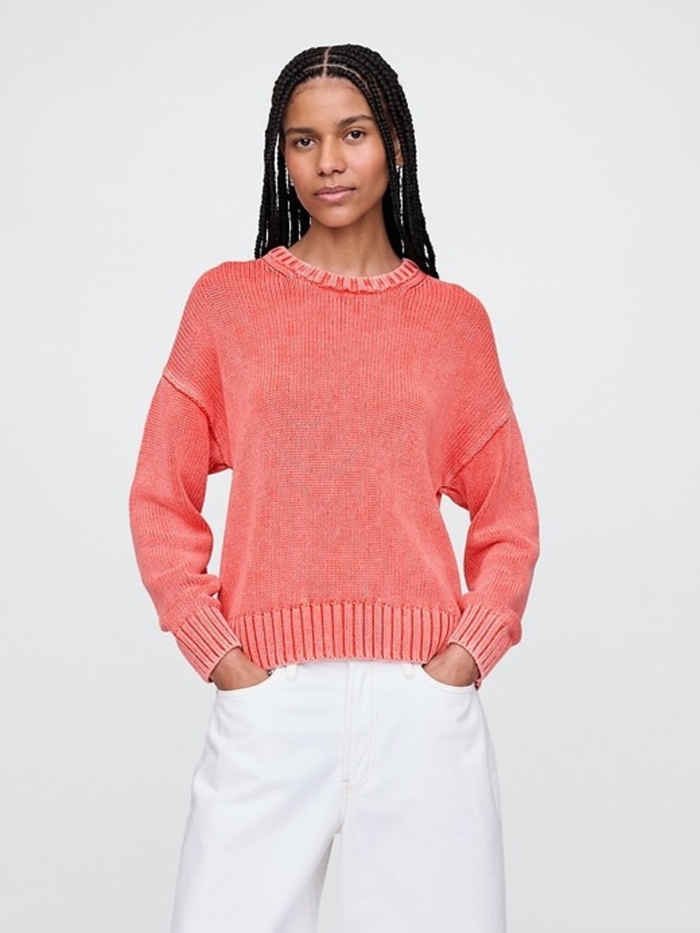 GAP Coral Scoop-Neck Pullover Sweater